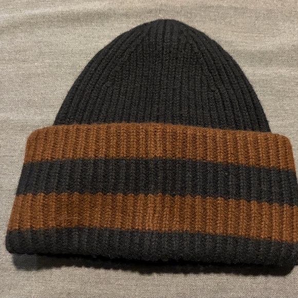 NWOT Authentic Acne Studios Black Ribbed Knit Beanie main image 2